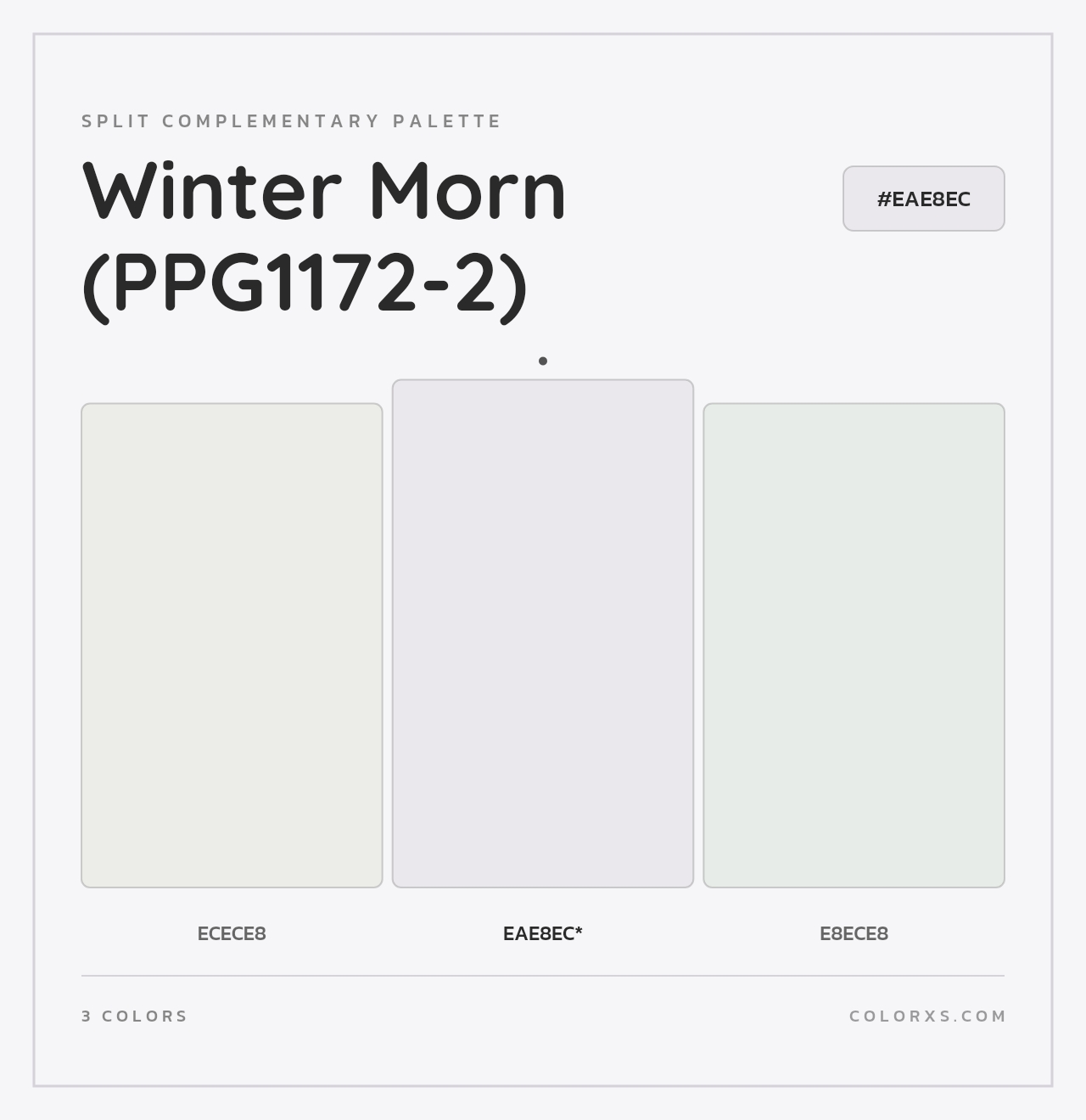 Winter Morn (PPG1172-2) - Split-Complementary Color Palette
