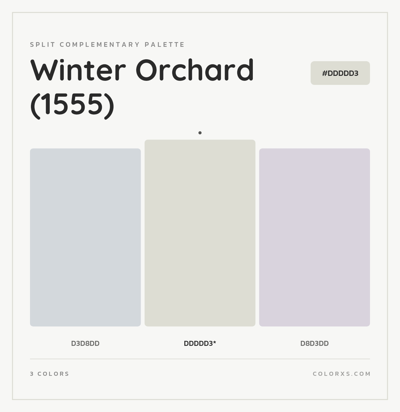 Winter Orchard (1555) - Split-Complementary Color Palette