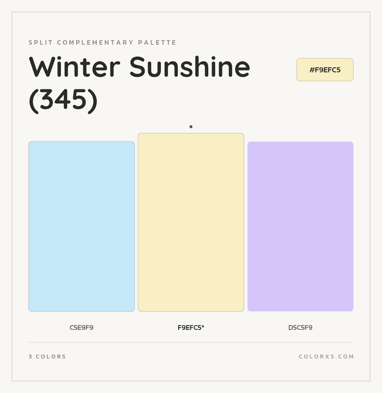 Winter Sunshine (345) - Split-Complementary Color Palette