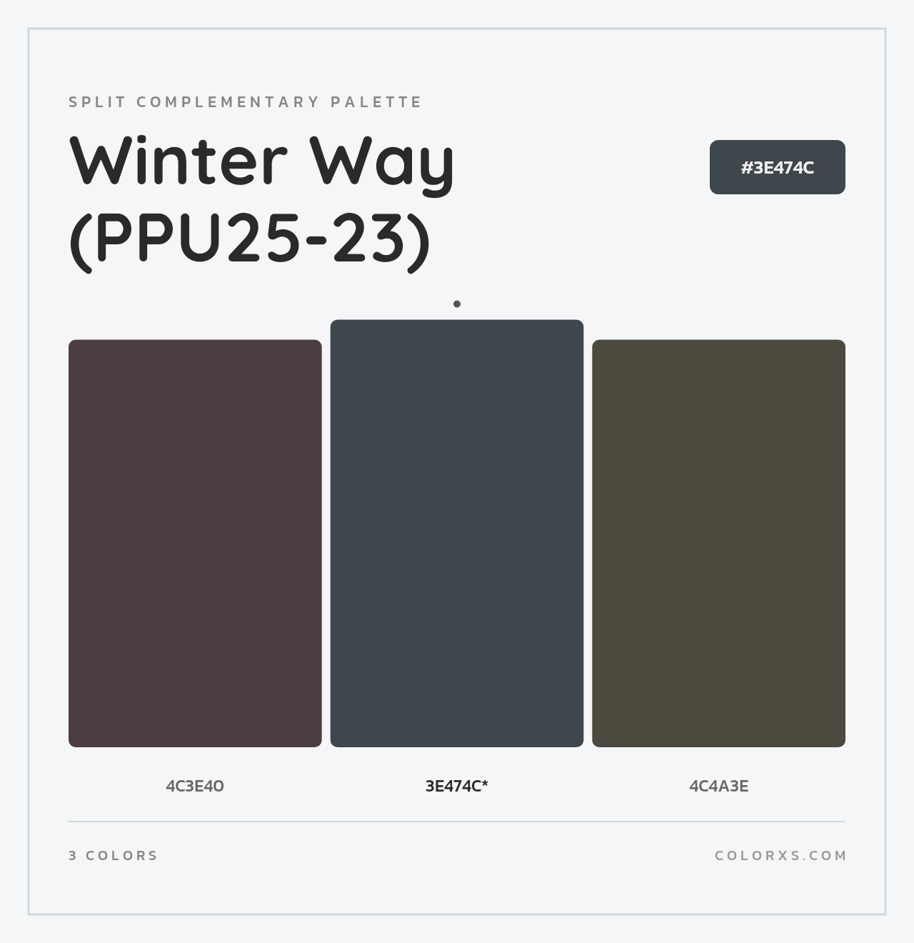 Winter Way (PPU25-23) - Split-Complementary Color Palette