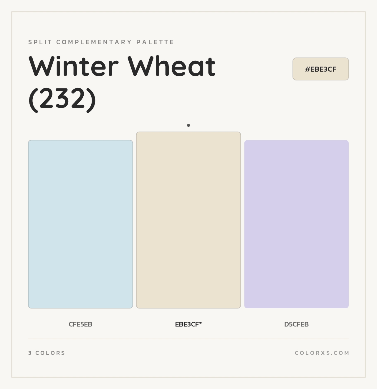 Winter Wheat (232) - Split-Complementary Color Palette