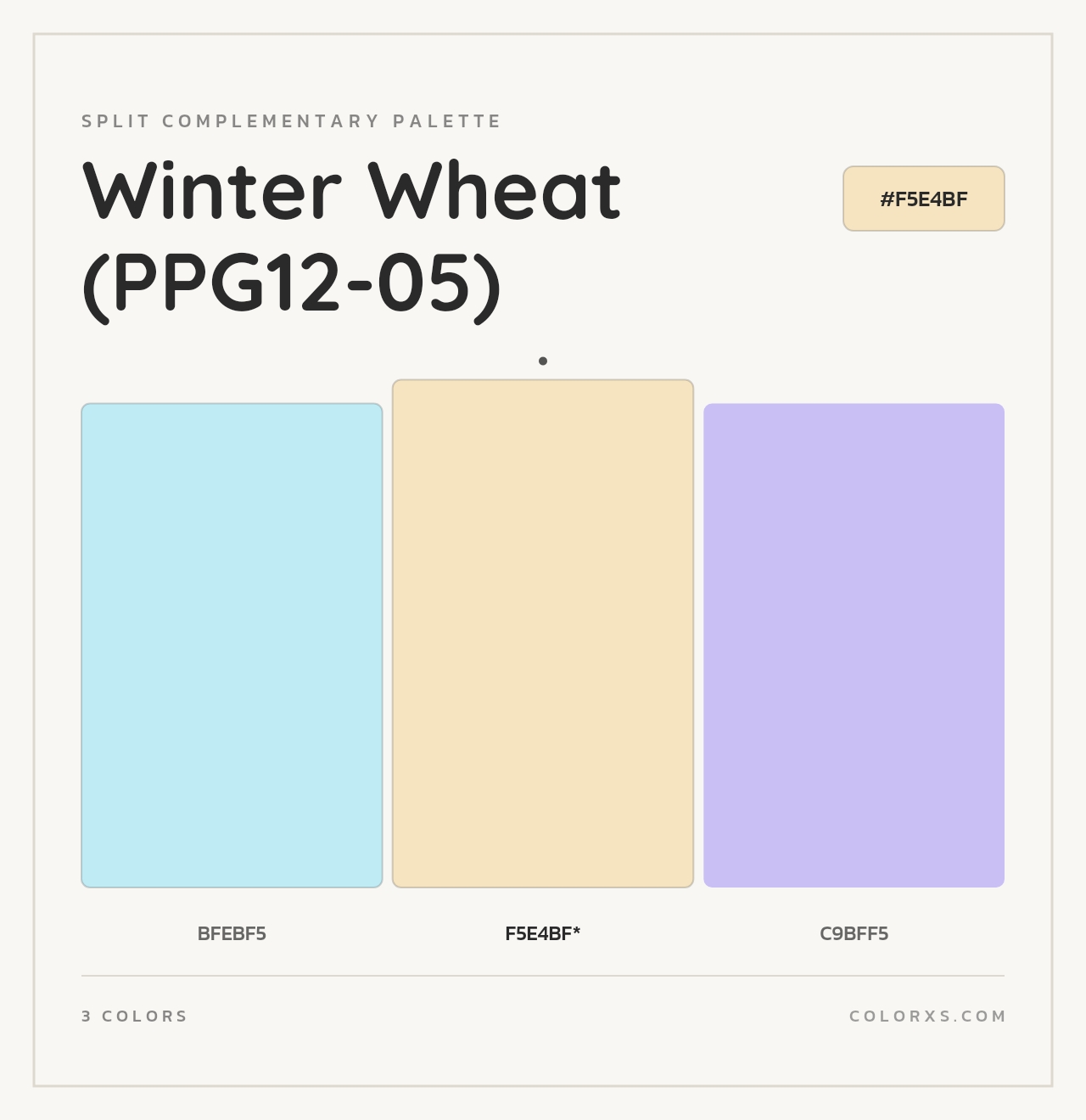 Winter Wheat (PPG12-05) - Split-Complementary Color Palette