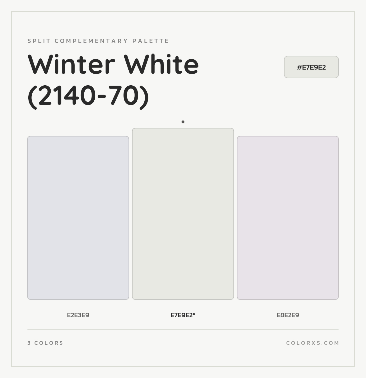 Winter White (2140-70) - Split-Complementary Color Palette