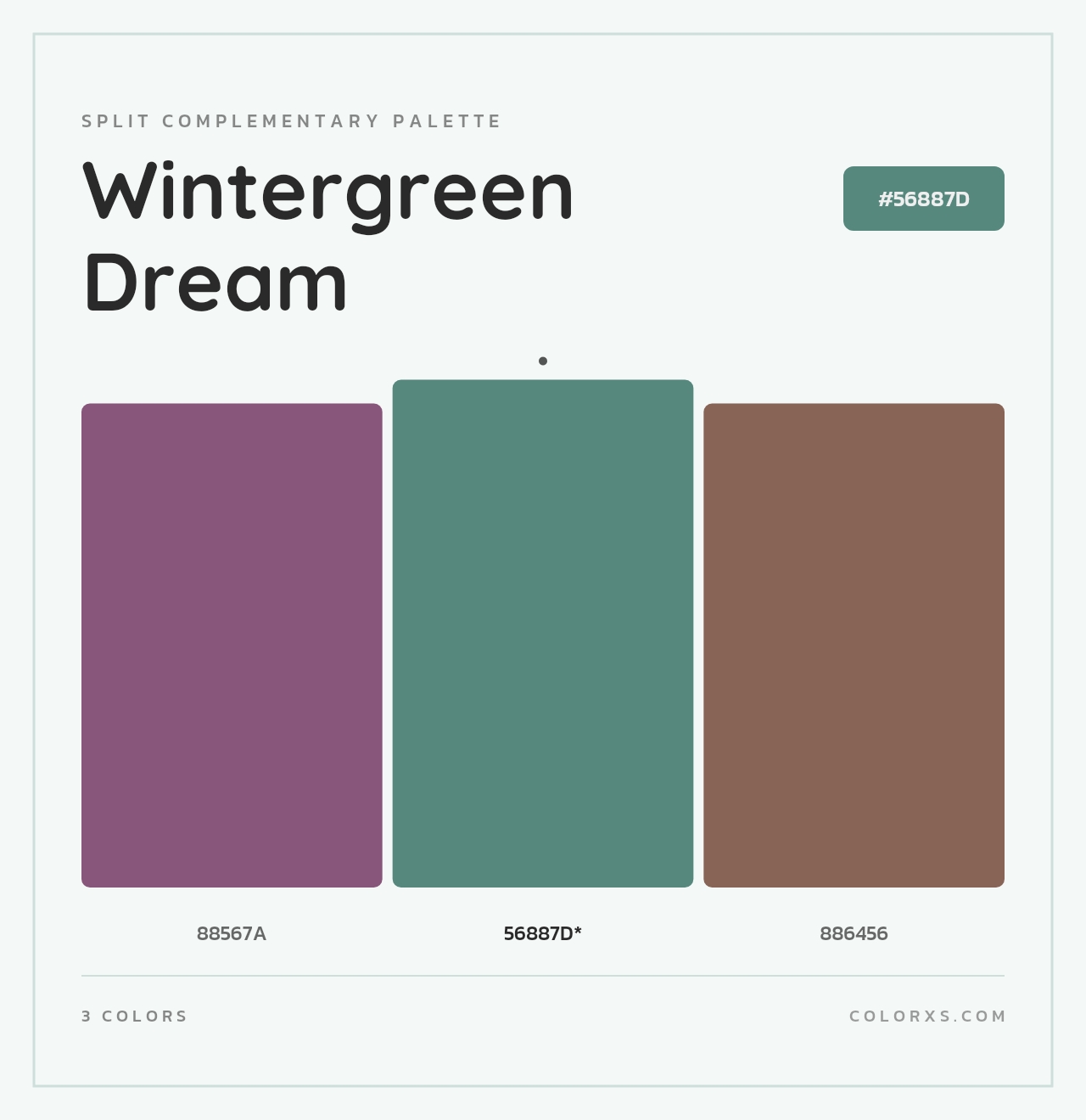 Wintergreen Dream - Split-Complementary Color Palette