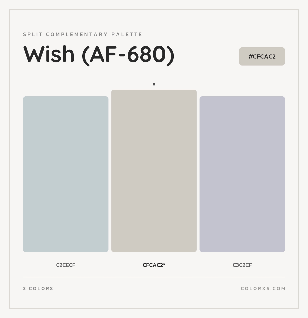 Wish (AF-680) - Split-Complementary Color Palette