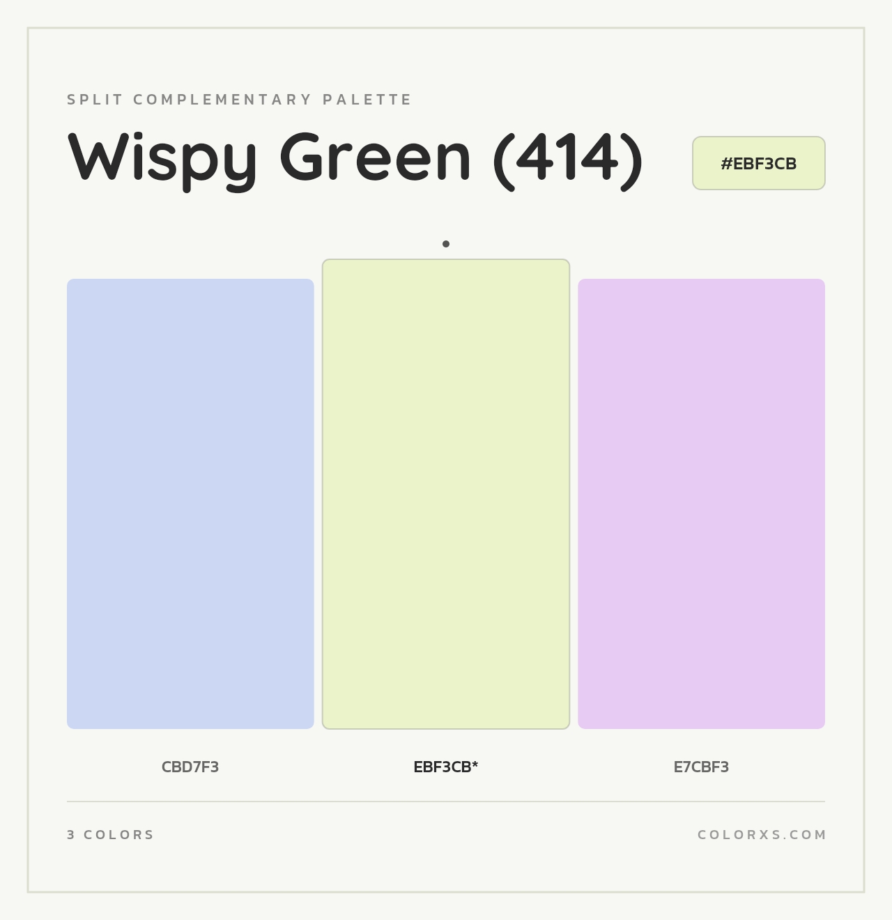 Wispy Green (414) - Split-Complementary Color Palette