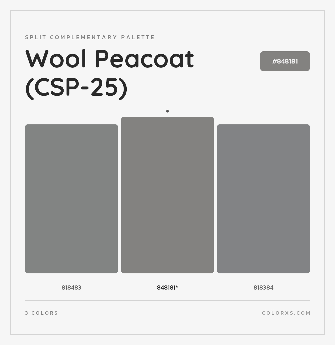 Wool Peacoat (CSP-25) - Split-Complementary Color Palette