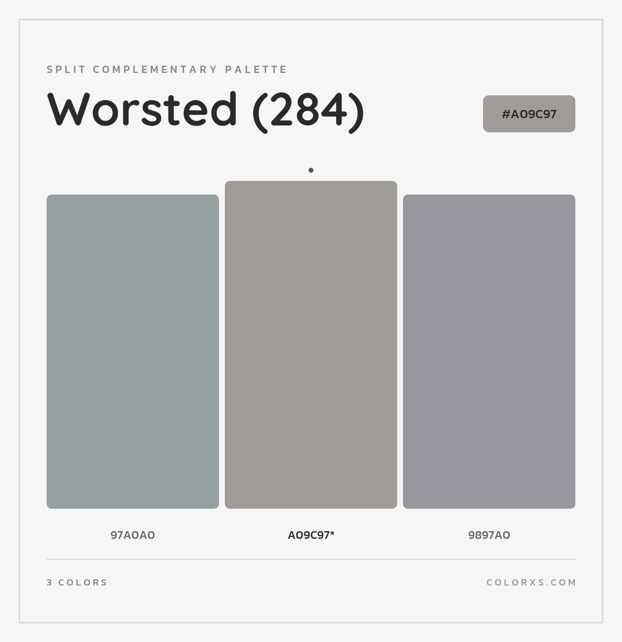 Worsted (284) - Split-Complementary Color Palette