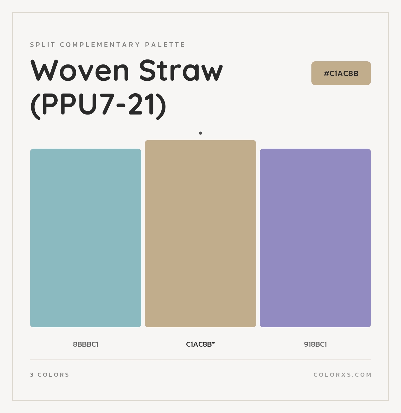 Woven Straw (PPU7-21) - Split-Complementary Color Palette
