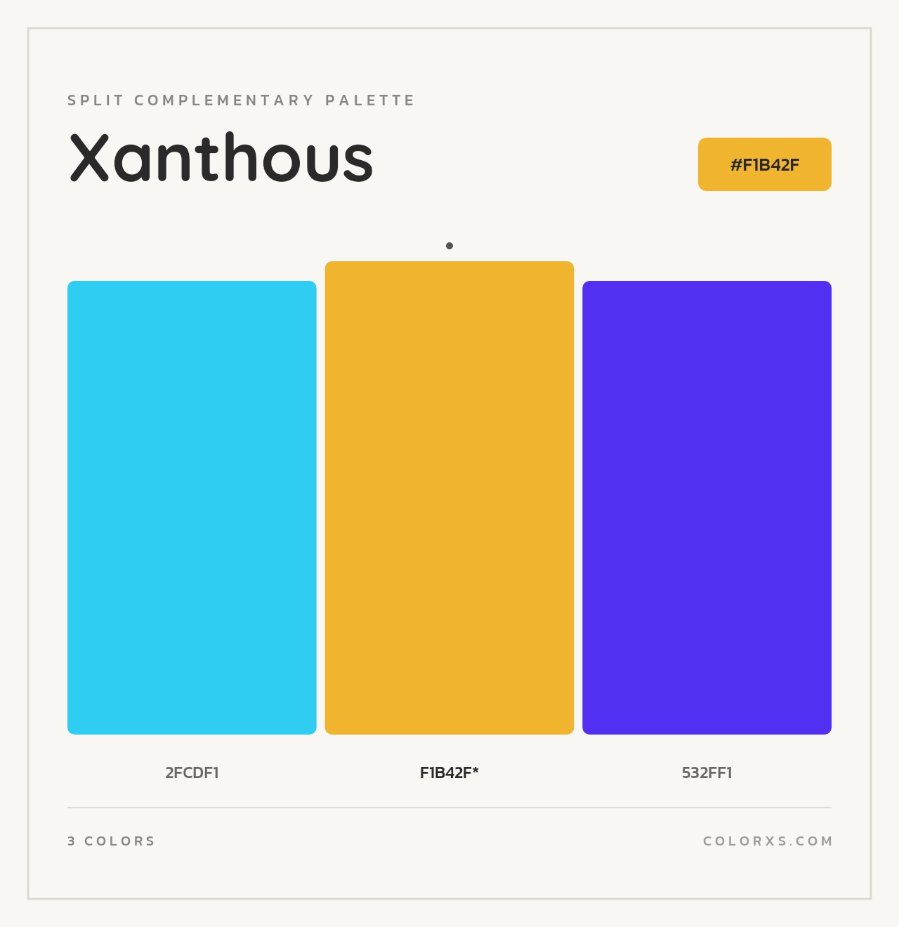 Xanthous - Split-Complementary Color Palette