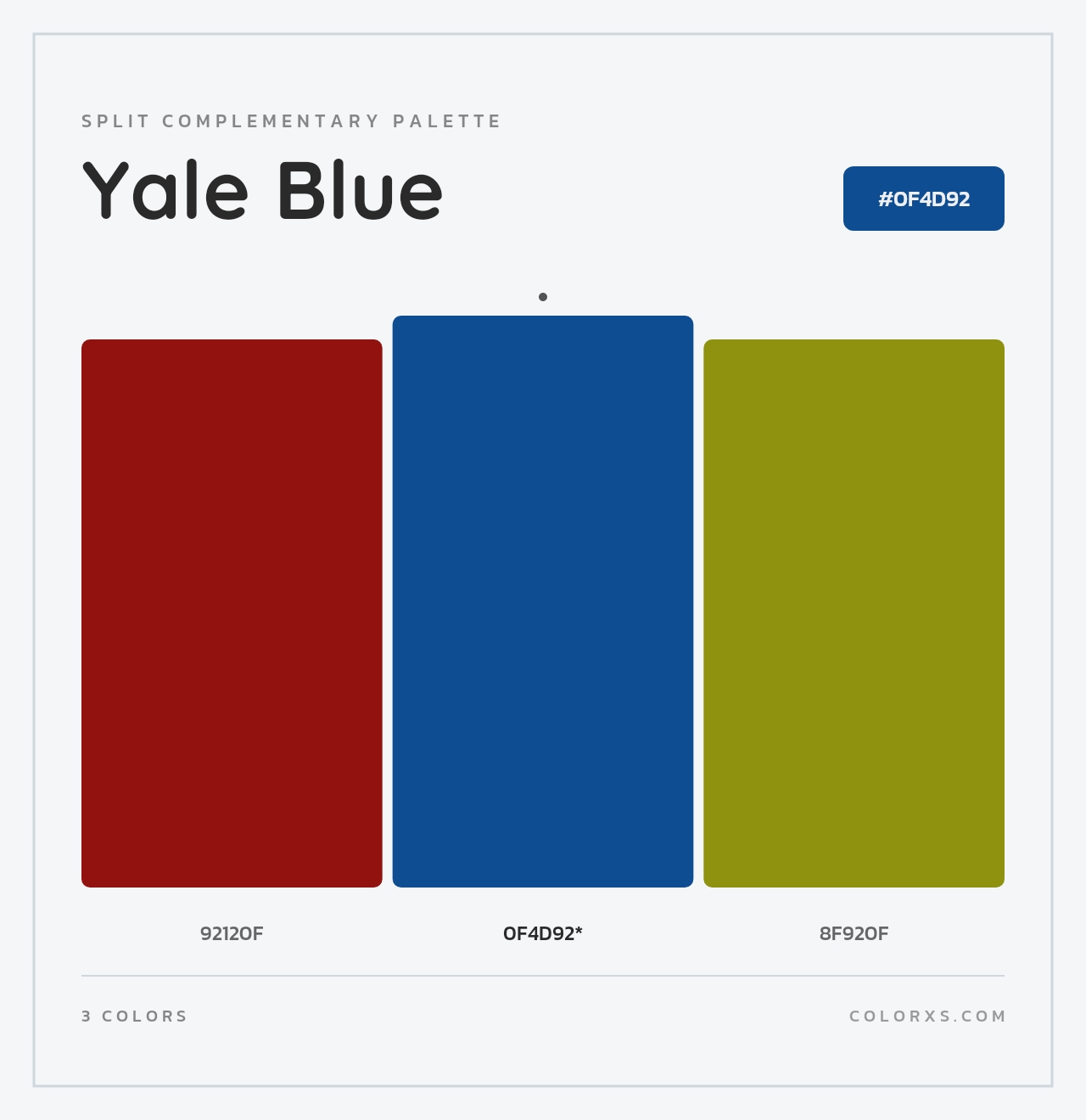 Yale Blue - Split-Complementary Color Palette