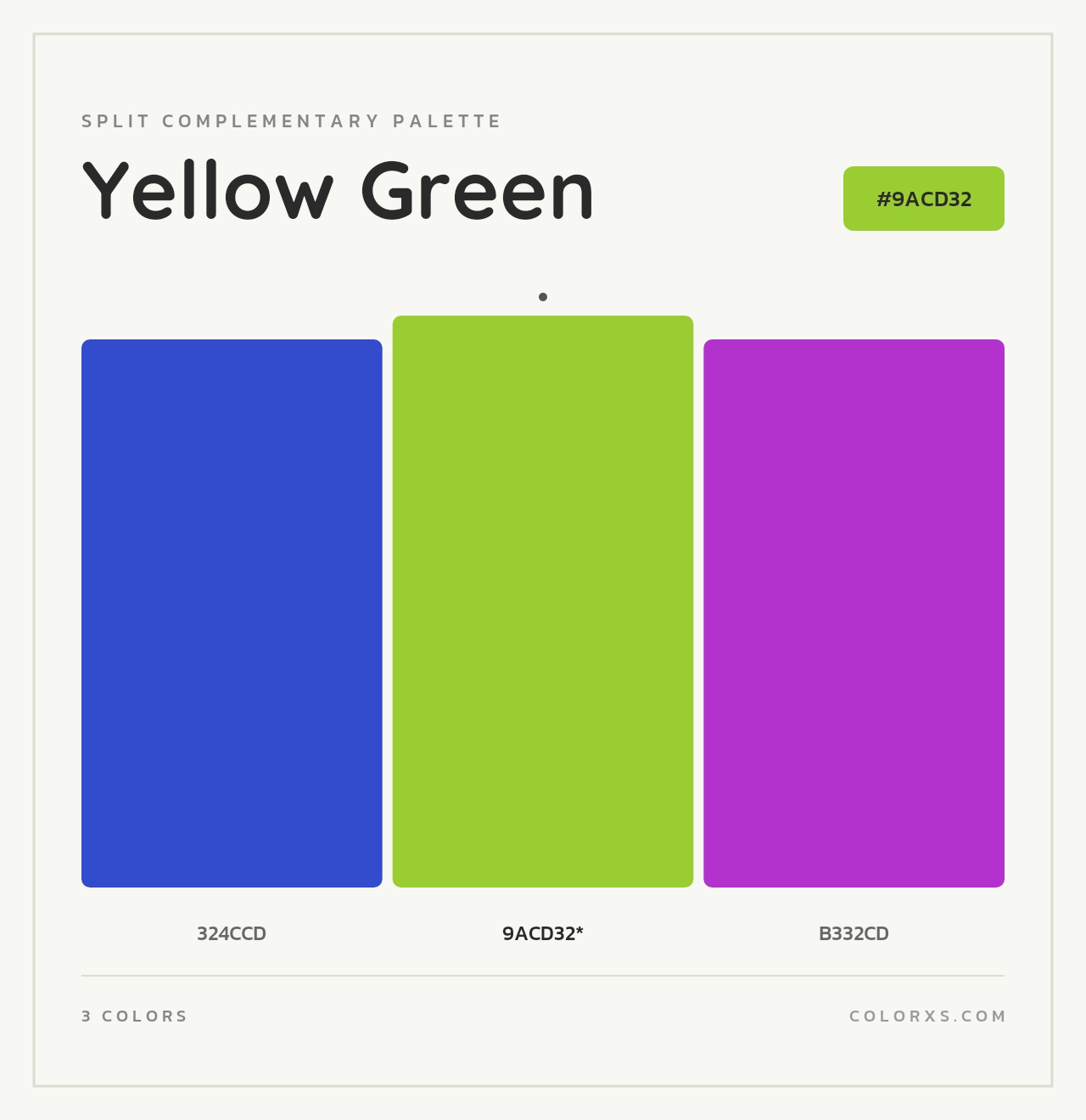 Yellow Green - Split-Complementary Color Palette