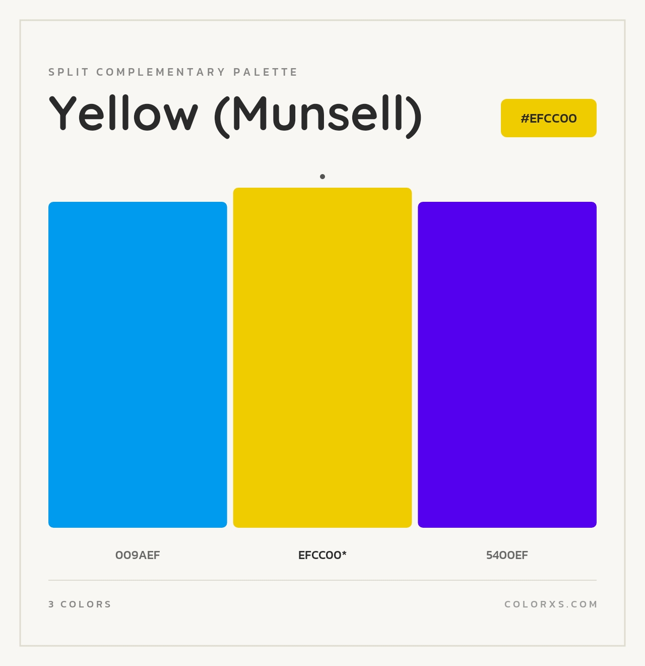 Yellow (Munsell) - Split-Complementary Color Palette