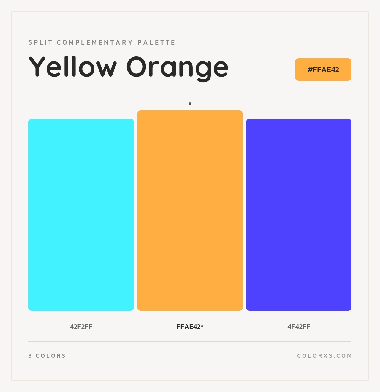 Yellow Orange - Split-Complementary Color Palette