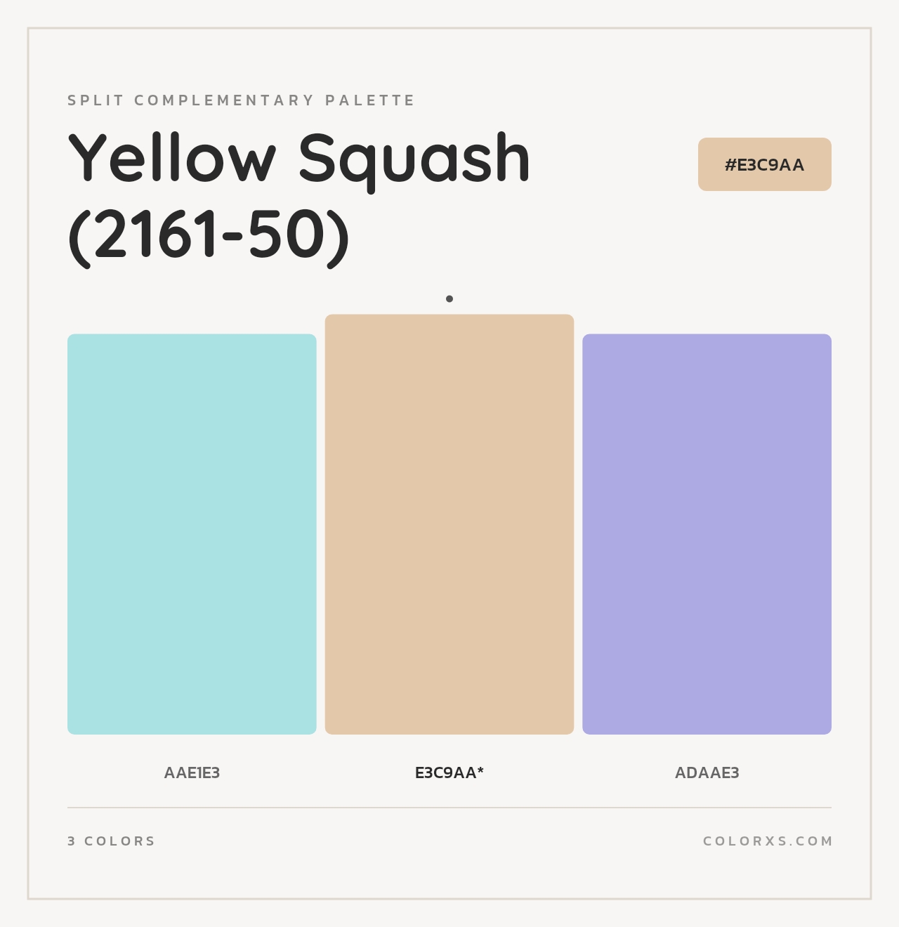 Yellow Squash (2161-50) - Split-Complementary Color Palette