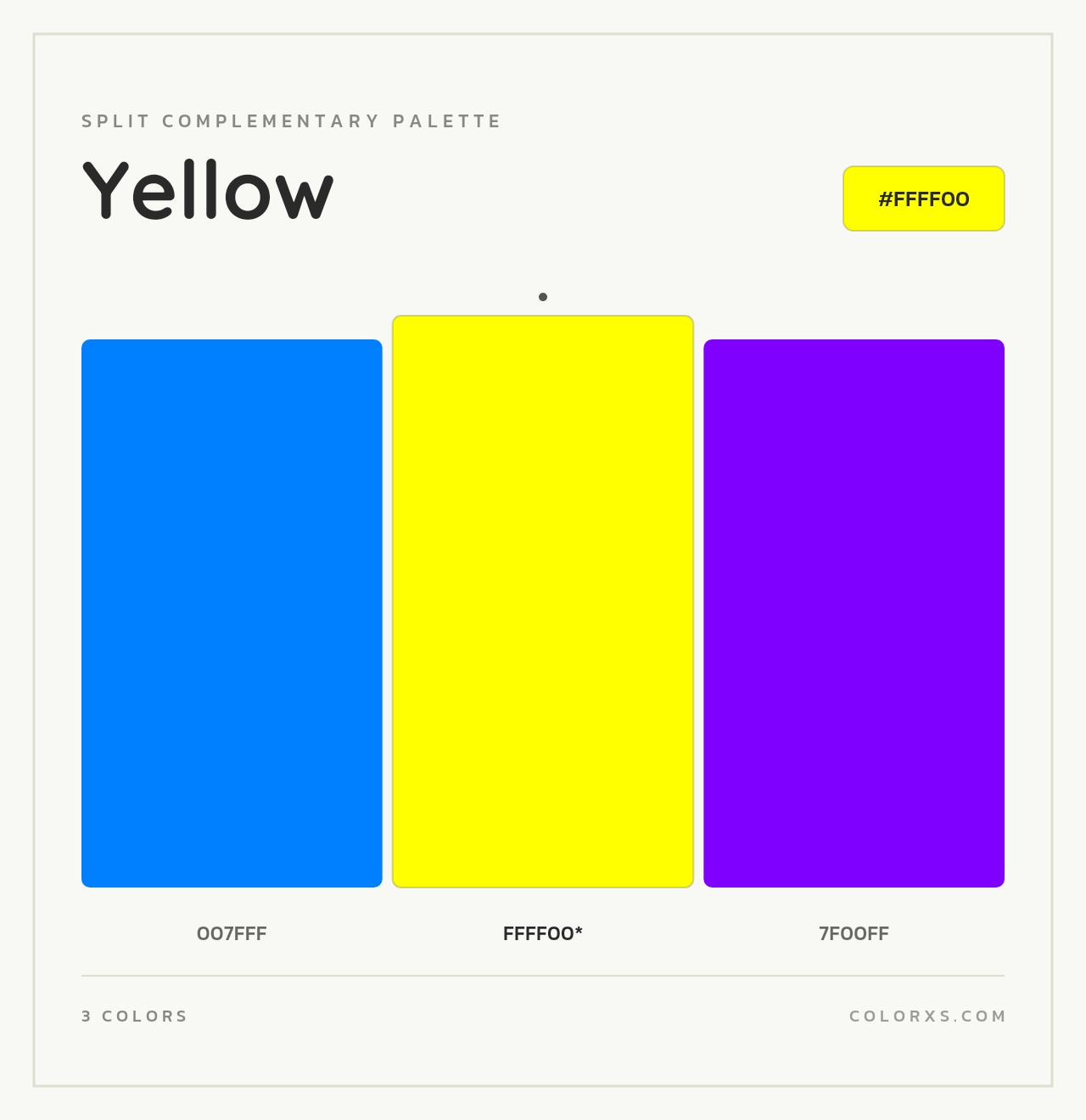 Yellow - Split-Complementary Color Palette