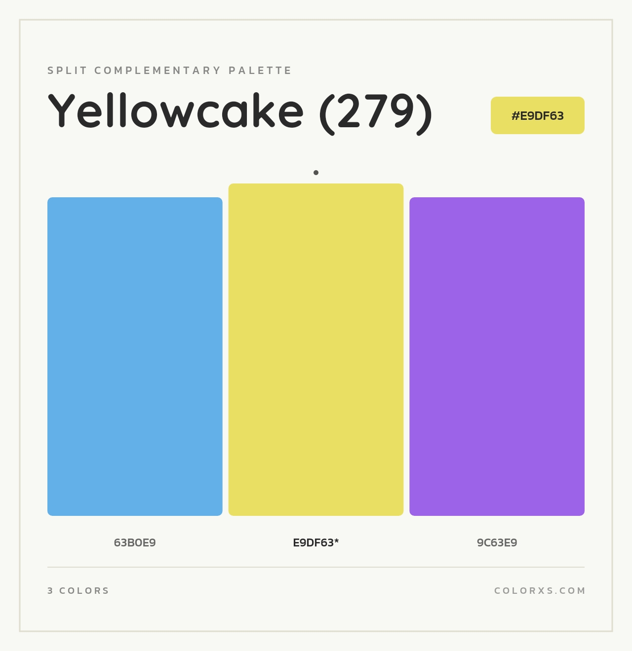 Yellowcake (279) - Split-Complementary Color Palette