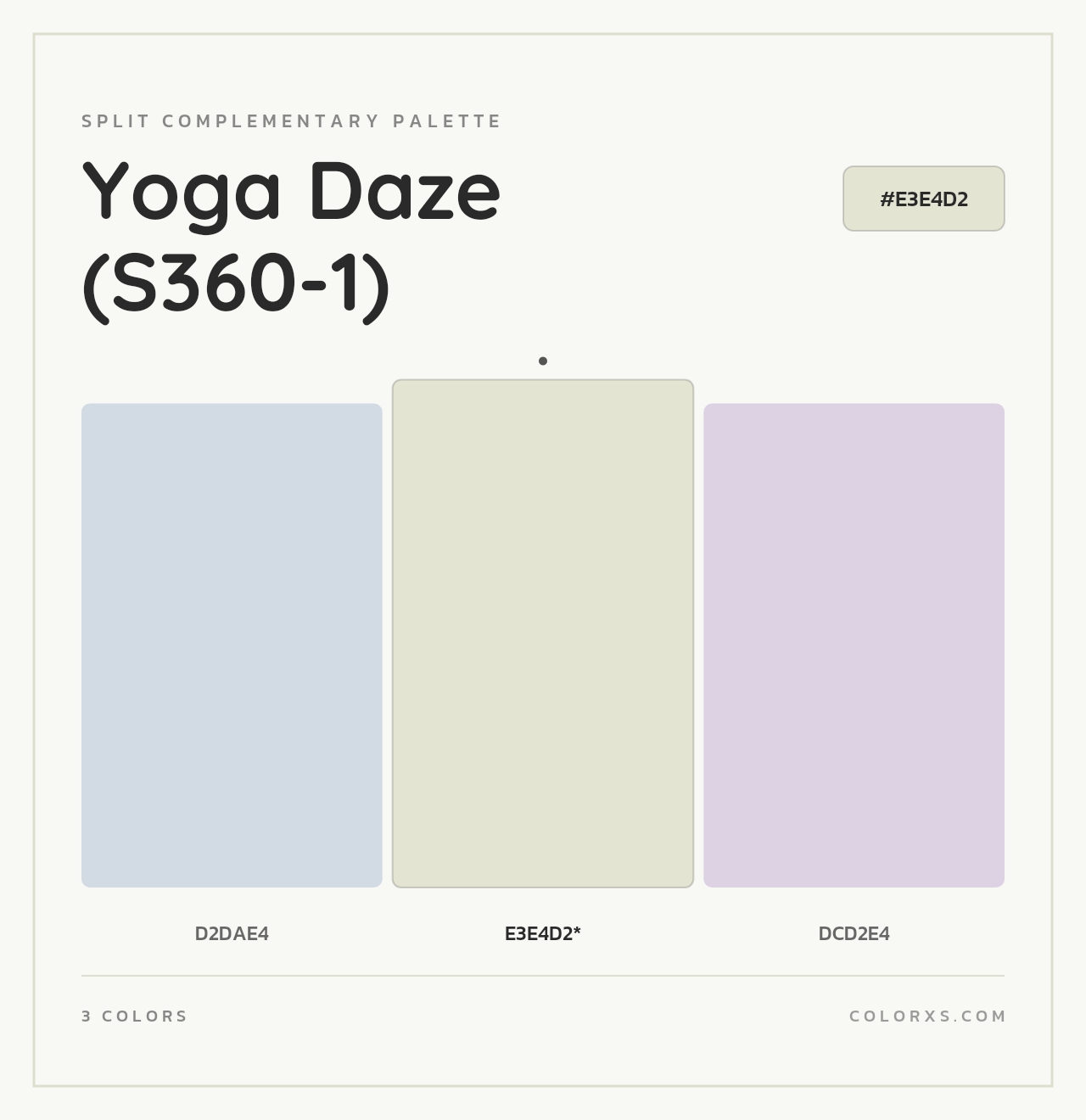 Yoga Daze (S360-1) - Split-Complementary Color Palette