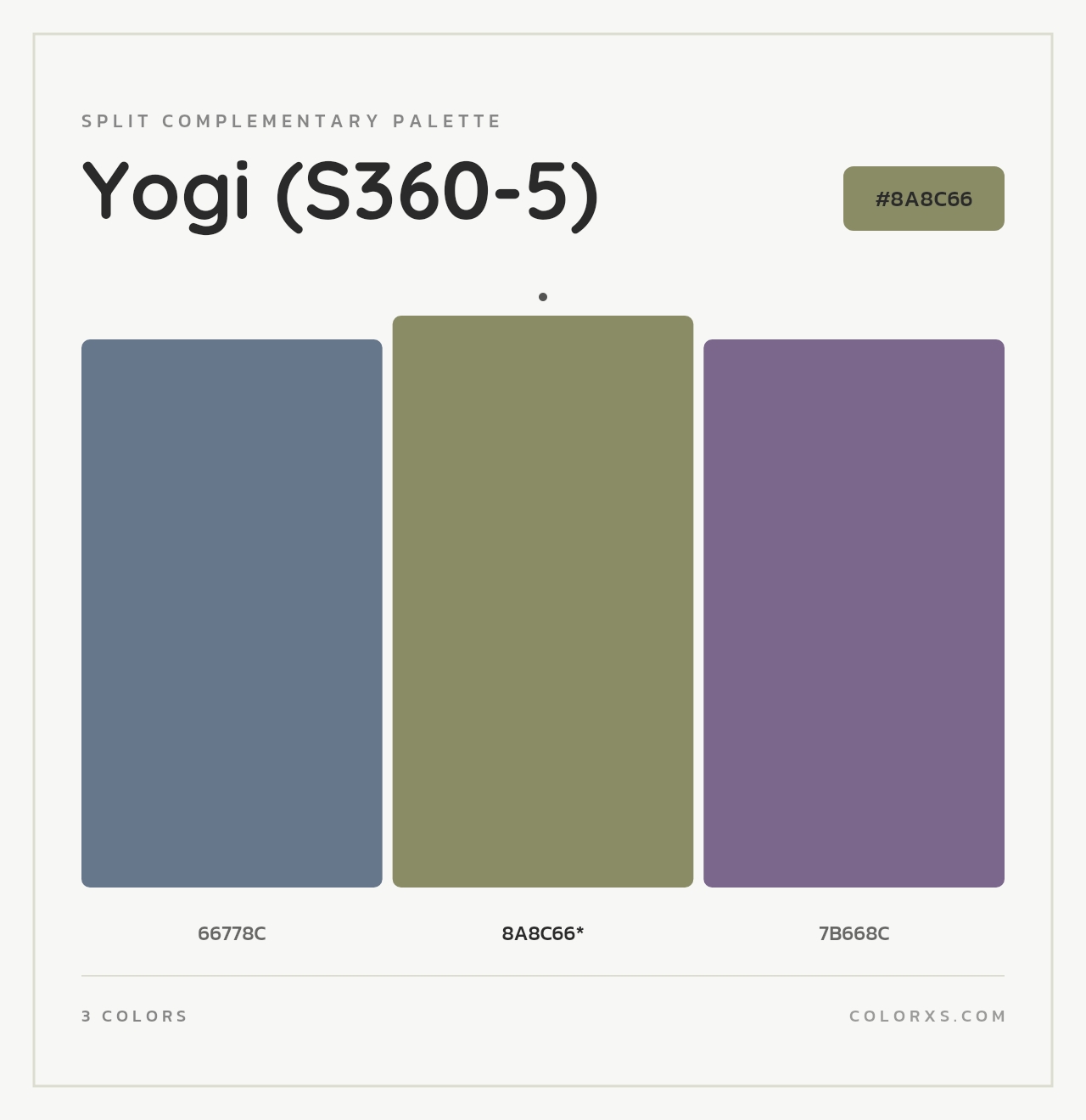 Yogi (S360-5) - Split-Complementary Color Palette