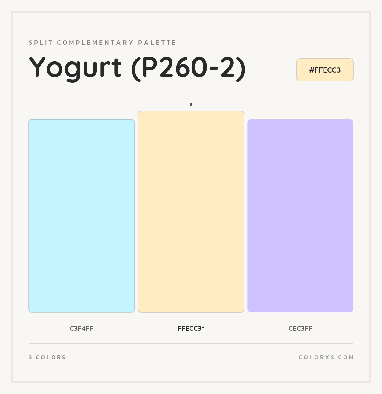Yogurt (P260-2) - Split-Complementary Color Palette
