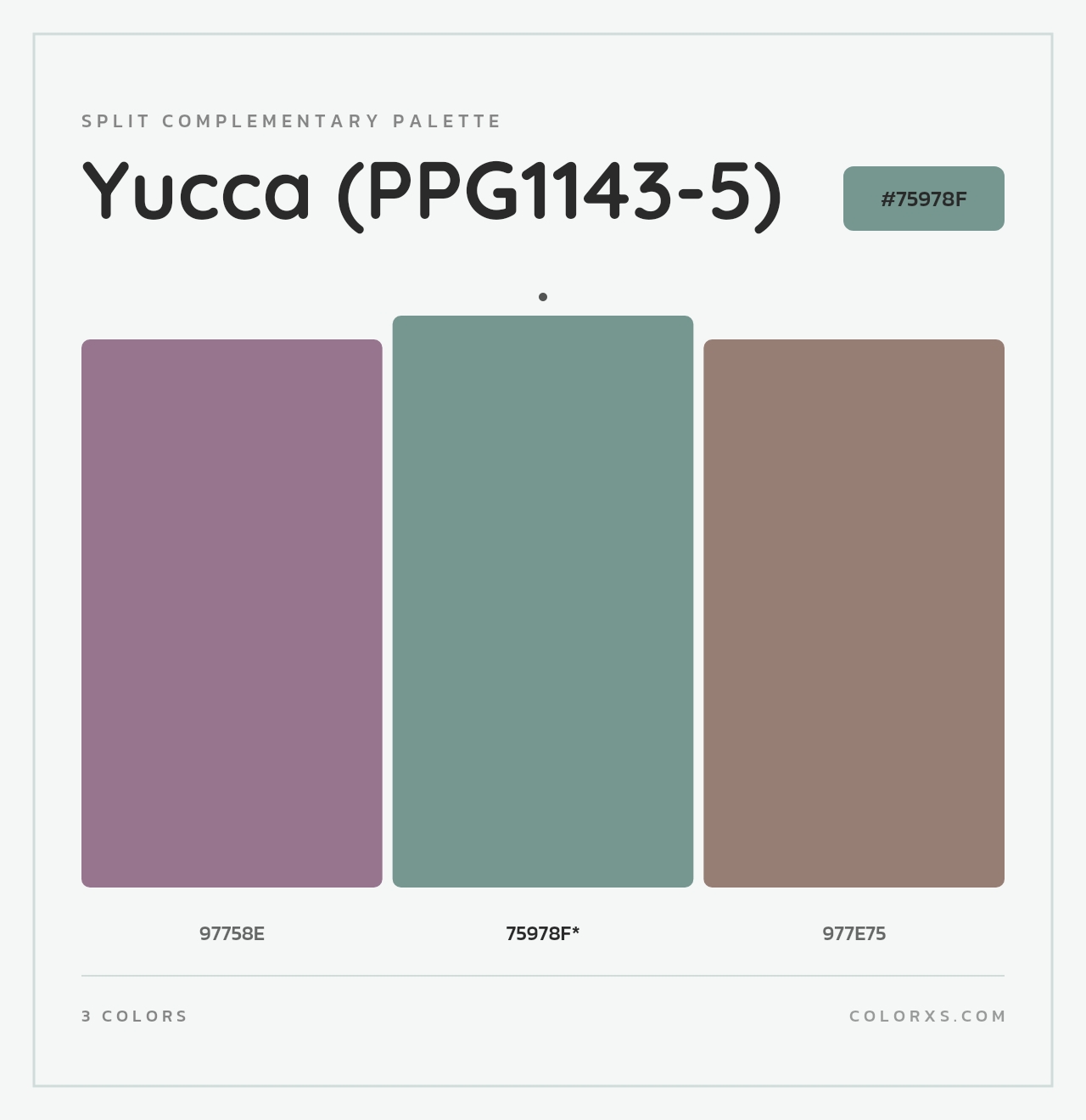 Yucca (PPG1143-5) - Split-Complementary Color Palette