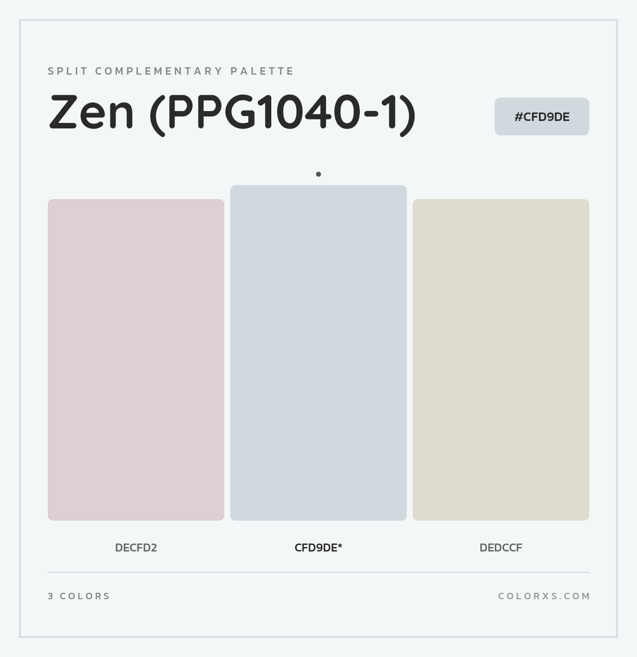 Zen (PPG1040-1) - Split-Complementary Color Palette