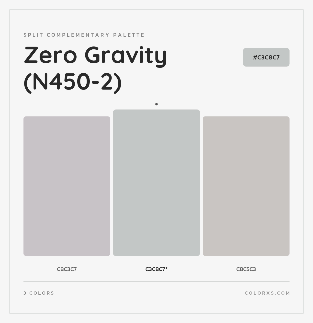 Zero Gravity (N450-2) - Split-Complementary Color Palette