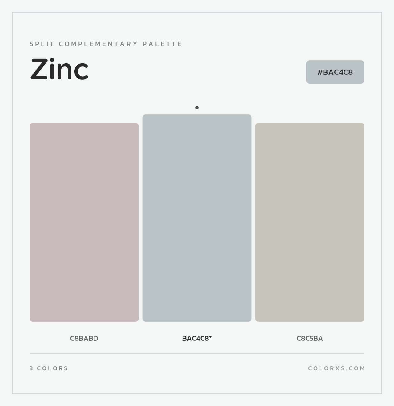 Zinc - Split-Complementary Color Palette