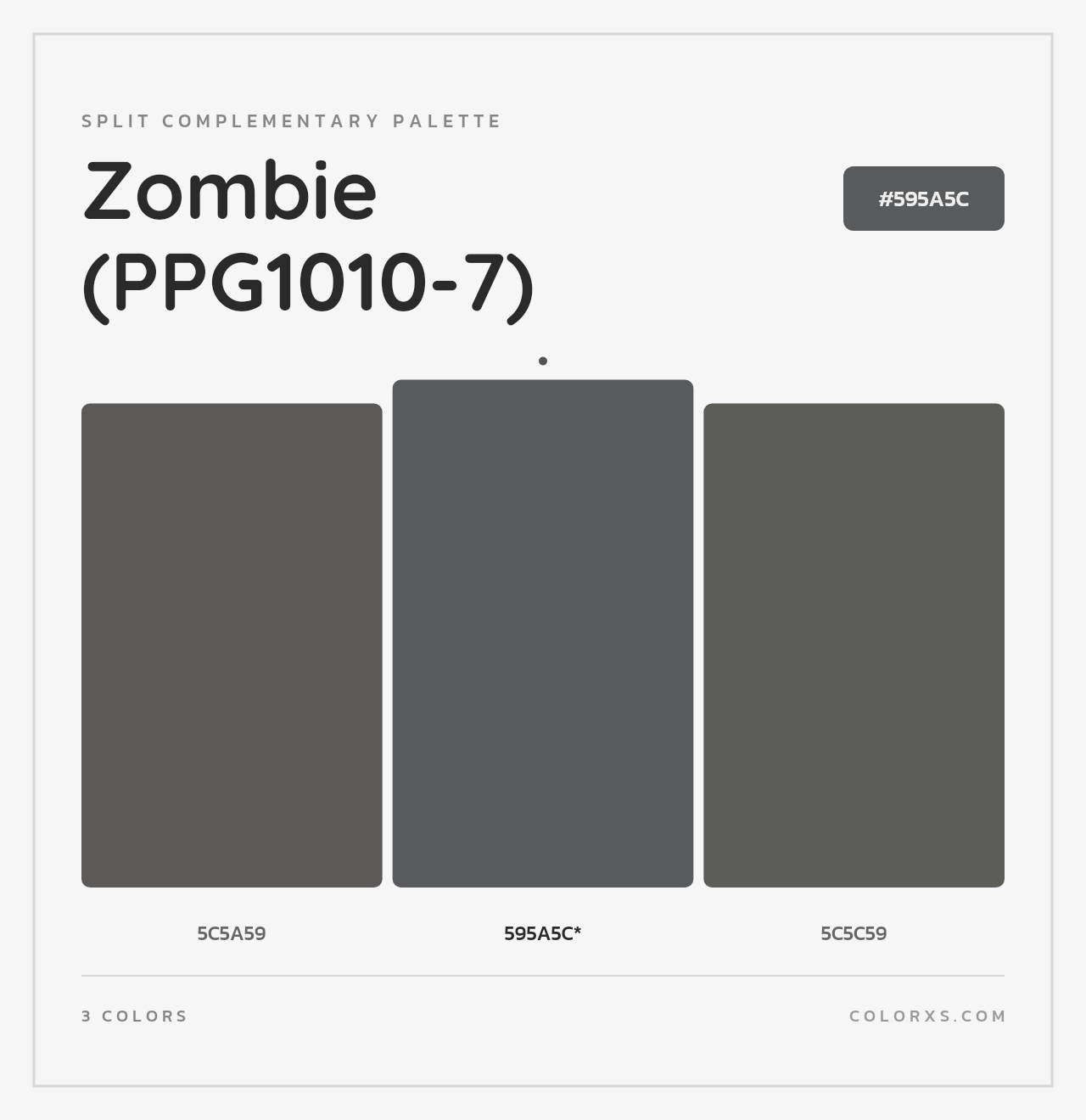 Zombie (PPG1010-7) - Split-Complementary Color Palette