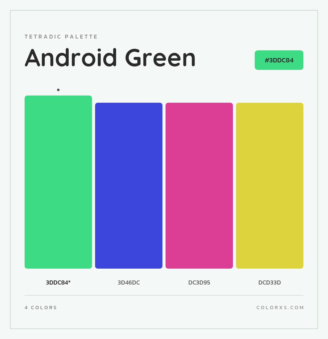 Android Green - Tetradic Color Palette