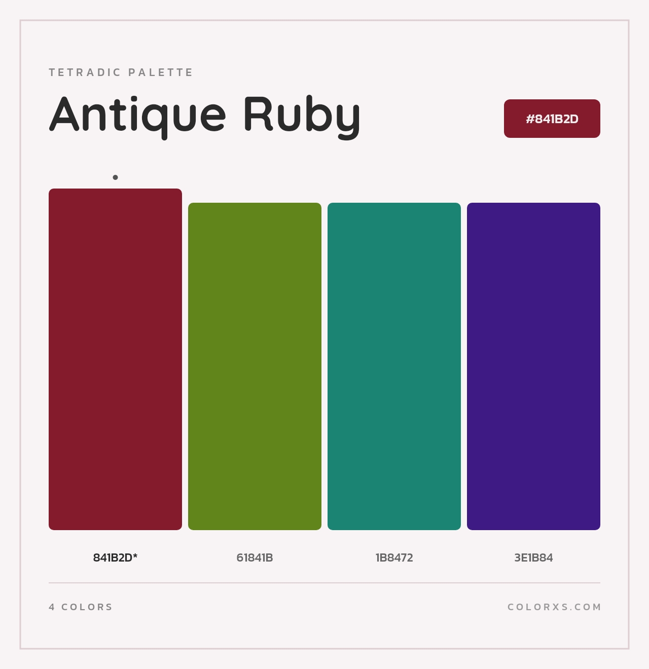 Antique Ruby - Tetradic Color Palette