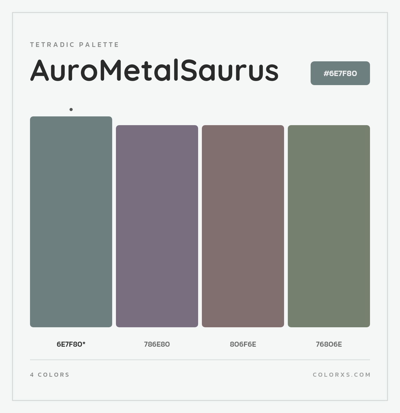 AuroMetalSaurus - Tetradic Color Palette