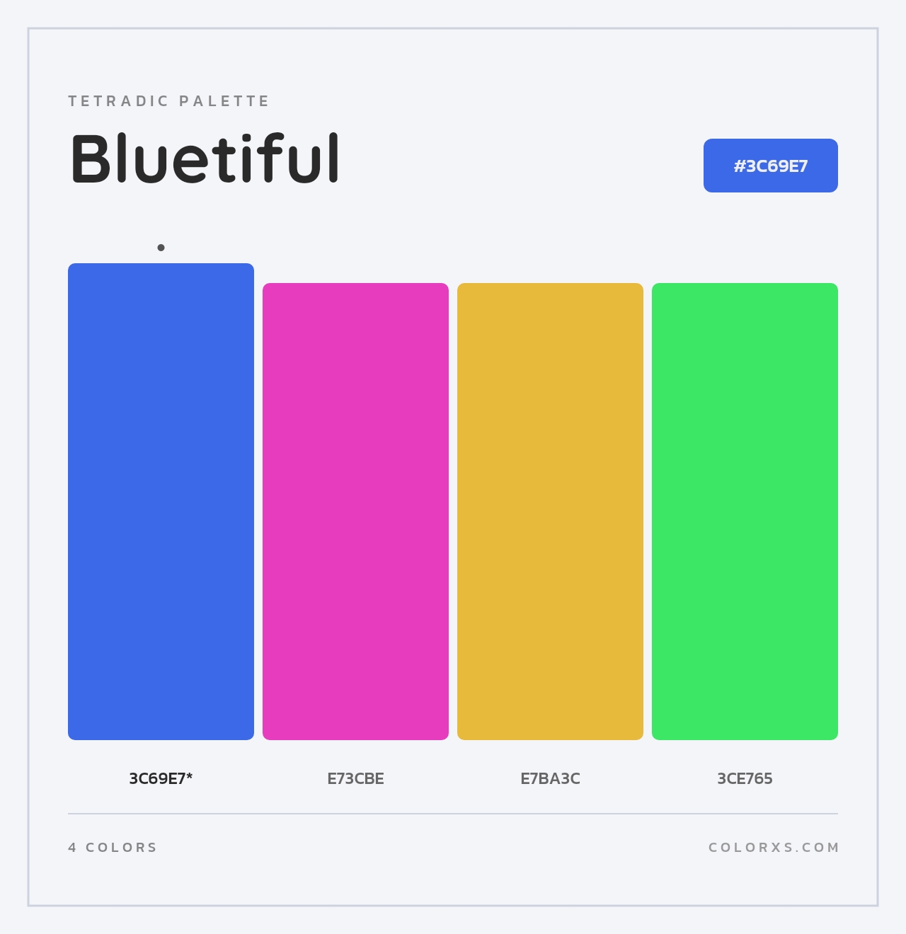 Bluetiful - Tetradic Color Palette