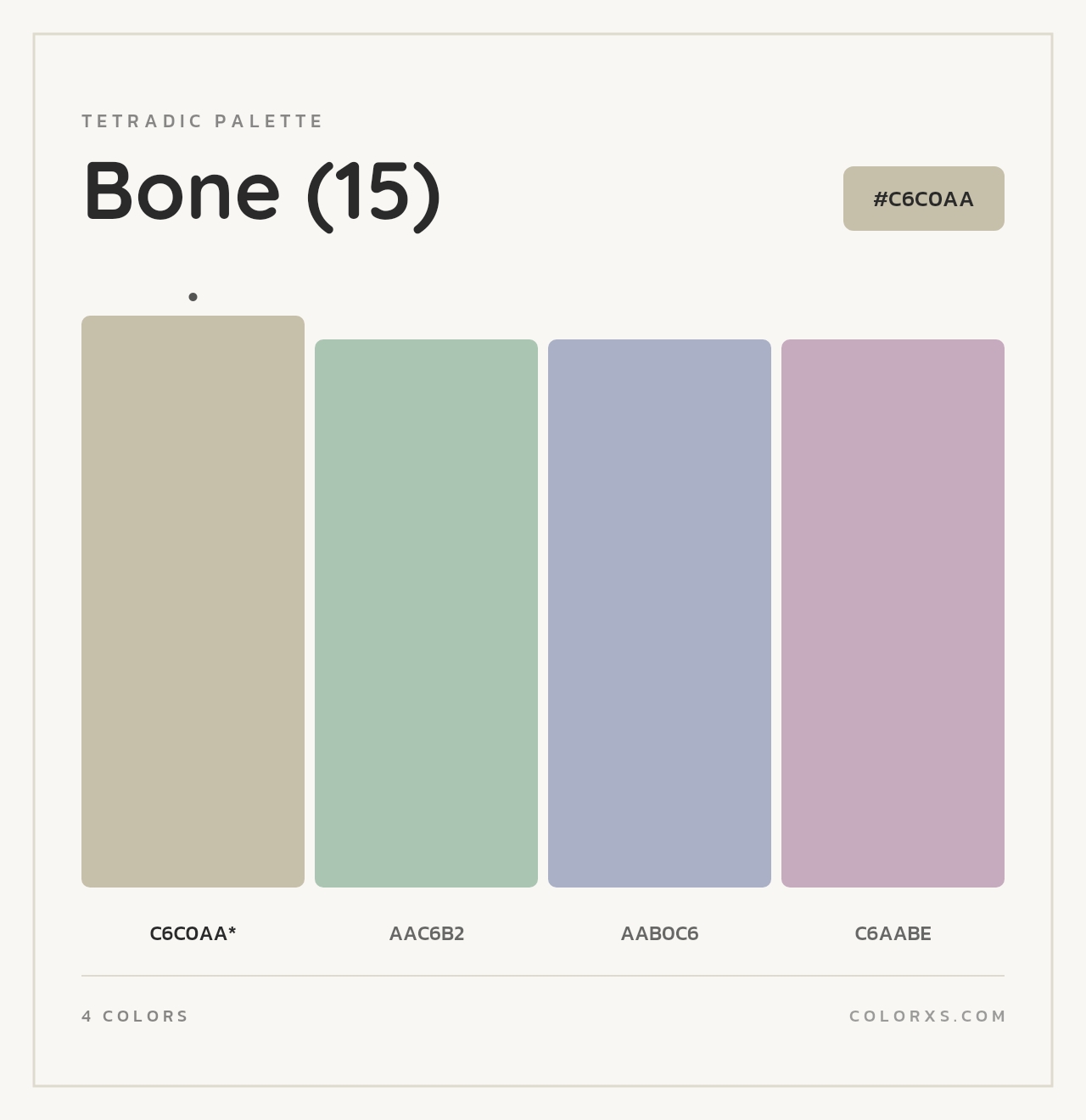 Bone (15) - Tetradic Color Palette