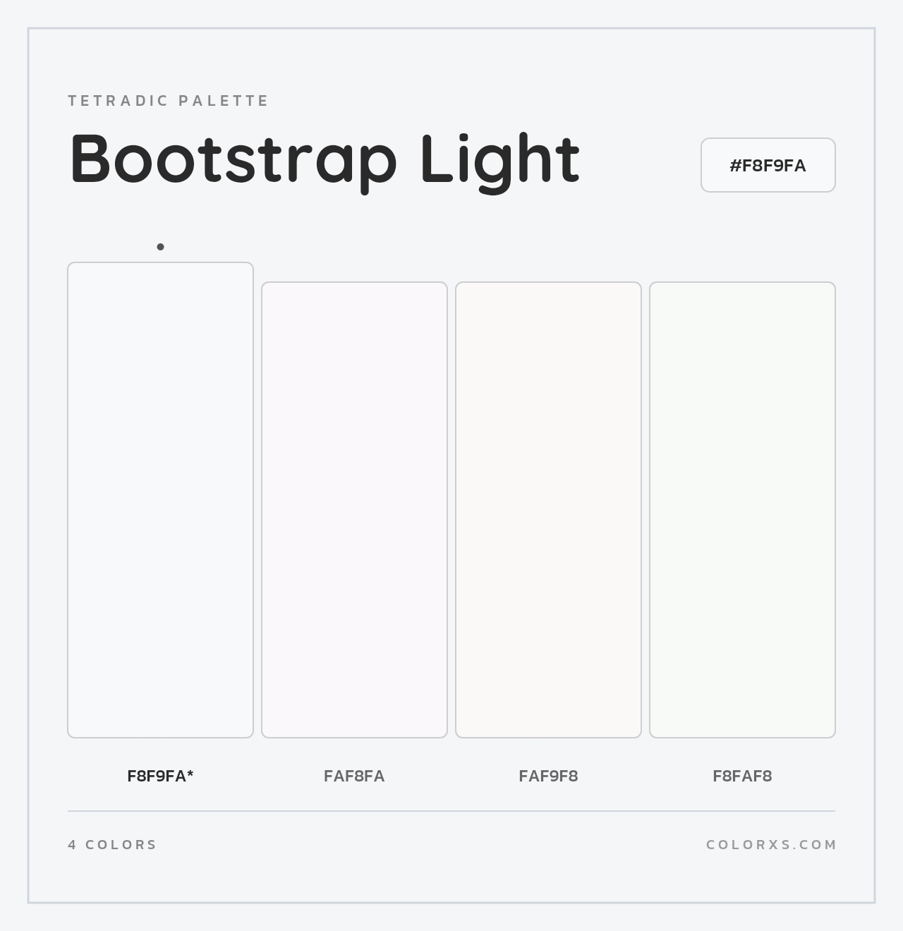 Bootstrap Light - Tetradic Color Palette