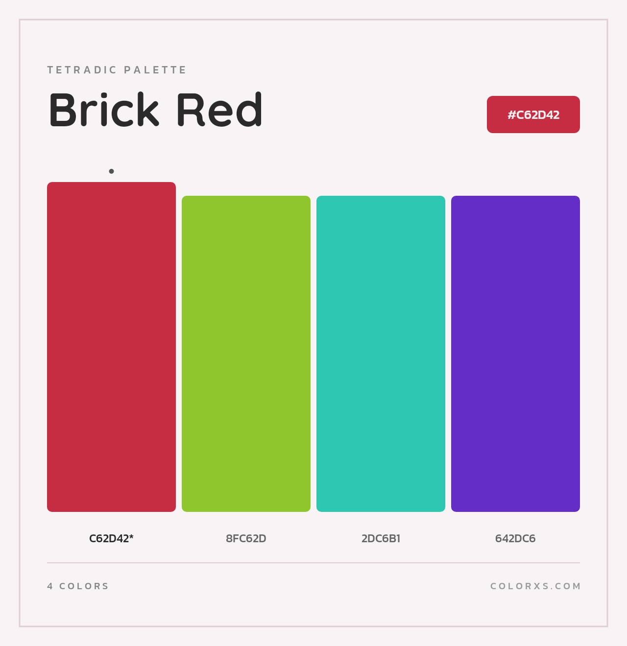 Brick Red - Tetradic Color Palette
