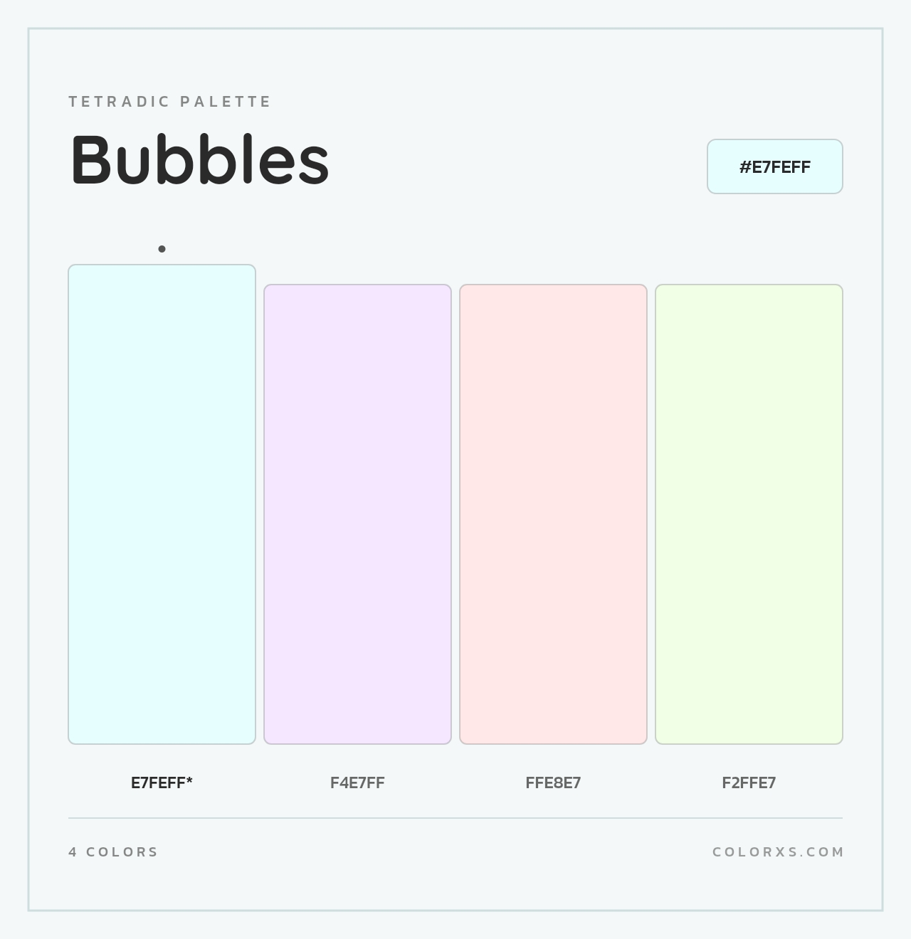 Bubbles - Tetradic Color Palette