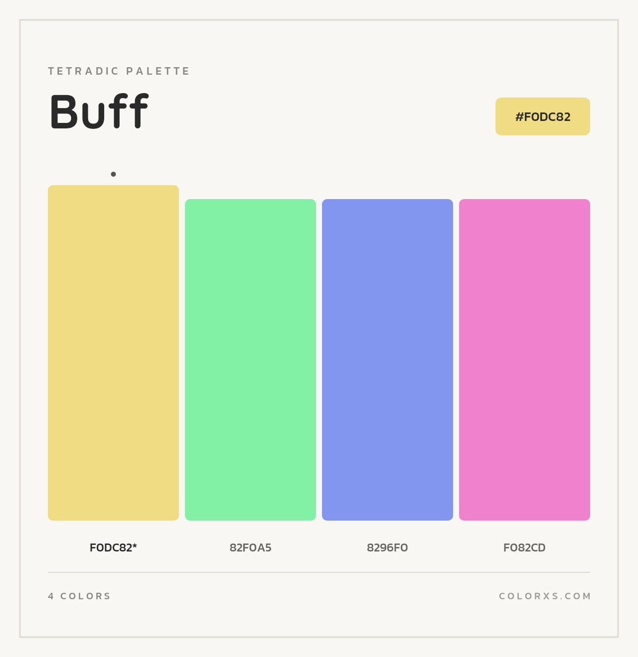 Buff - Tetradic Color Palette