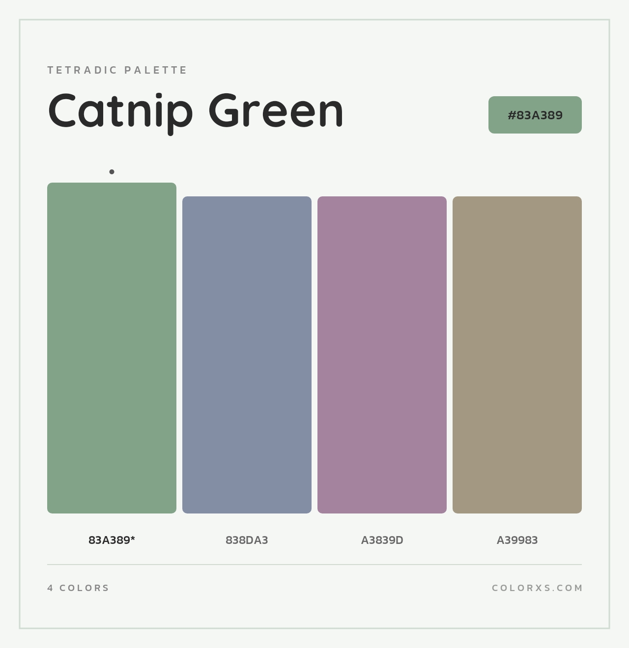 Catnip Green - Tetradic Color Palette