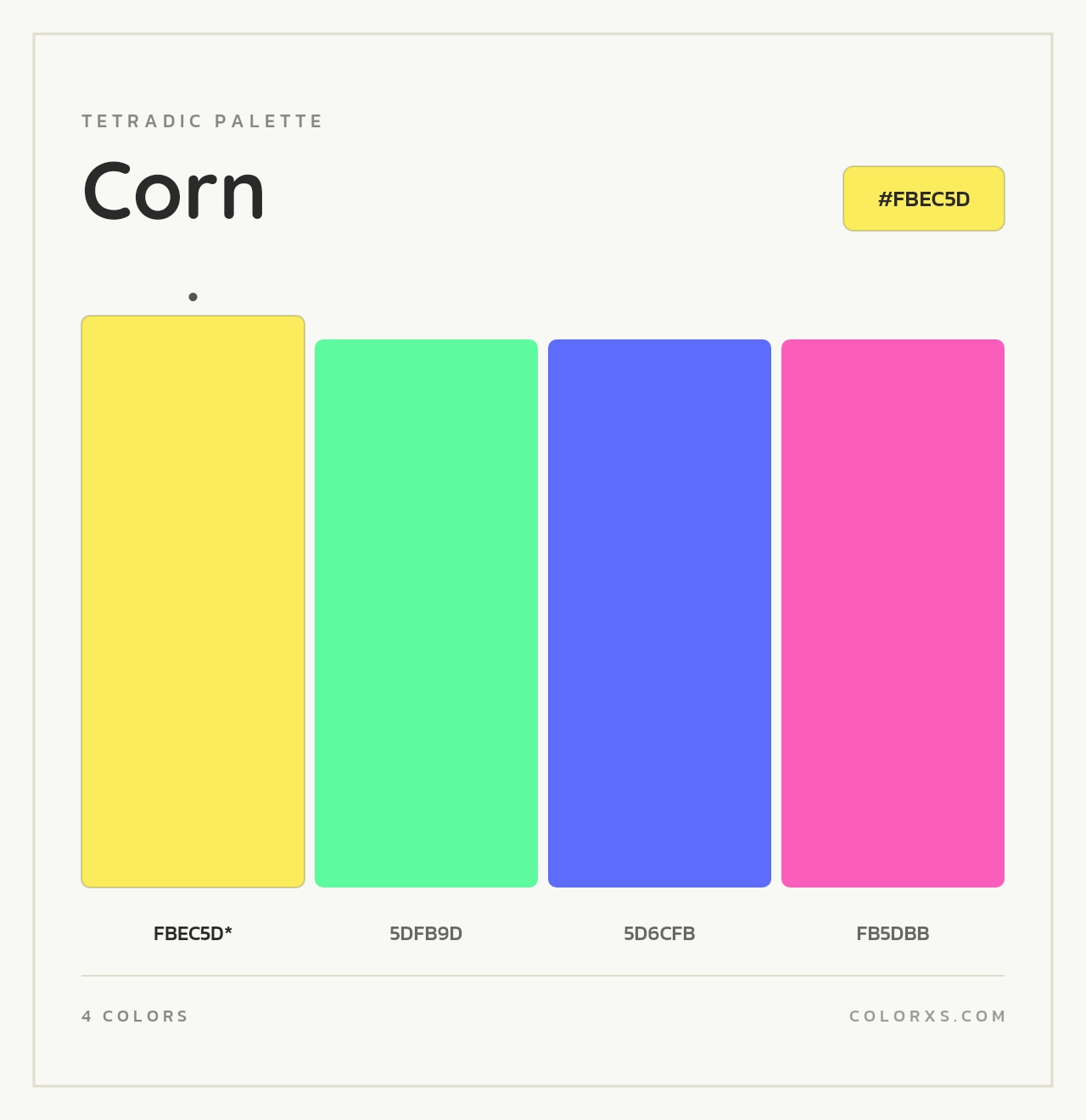 Corn - Tetradic Color Palette