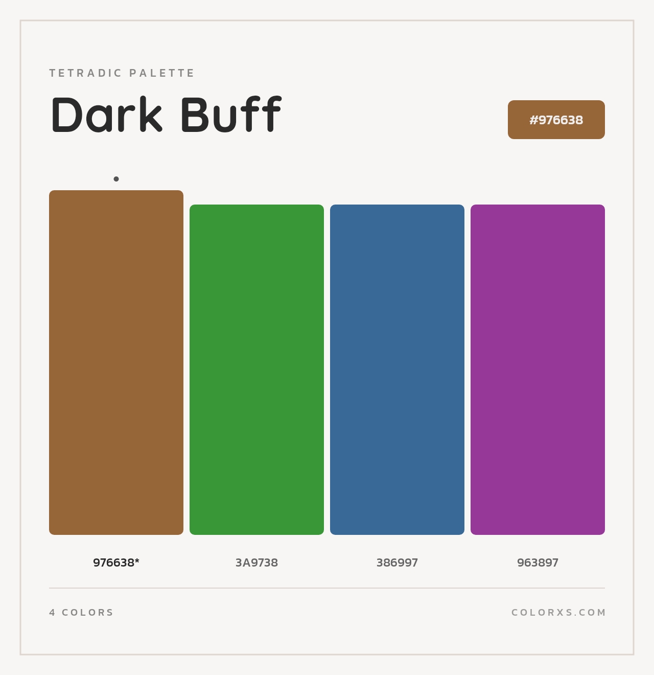Dark Buff - Tetradic Color Palette