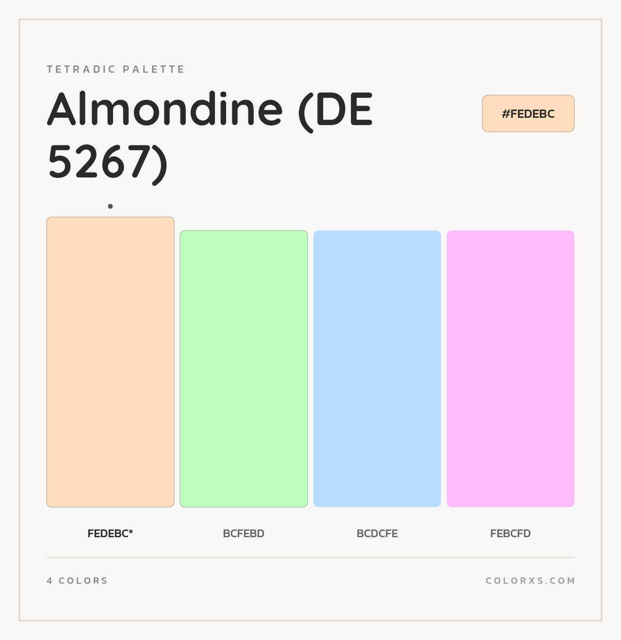 Almondine (DE 5267) - Tetradic Color Palette