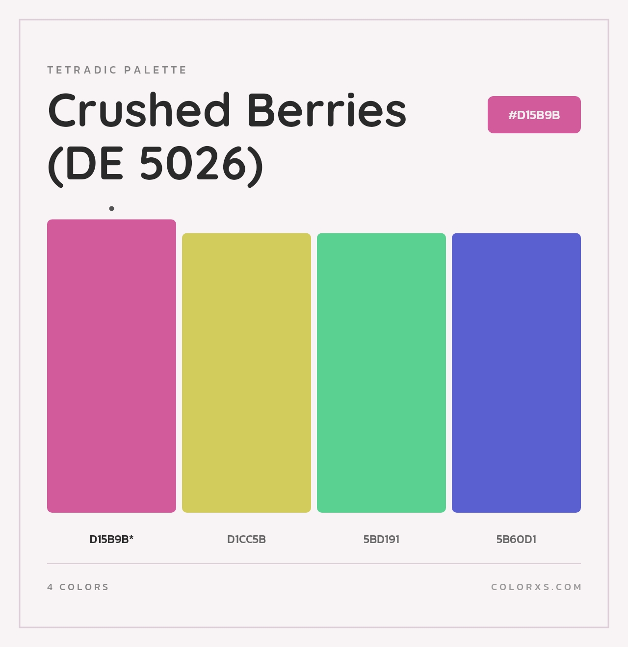 Crushed Berries (DE 5026) - Tetradic Color Palette