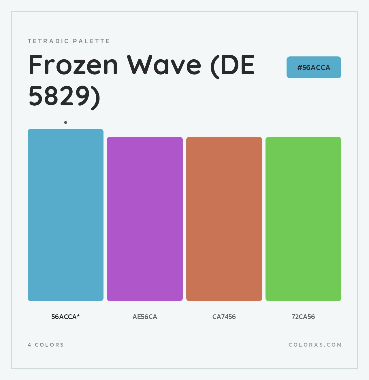 Frozen Wave (DE 5829) - Tetradic Color Palette