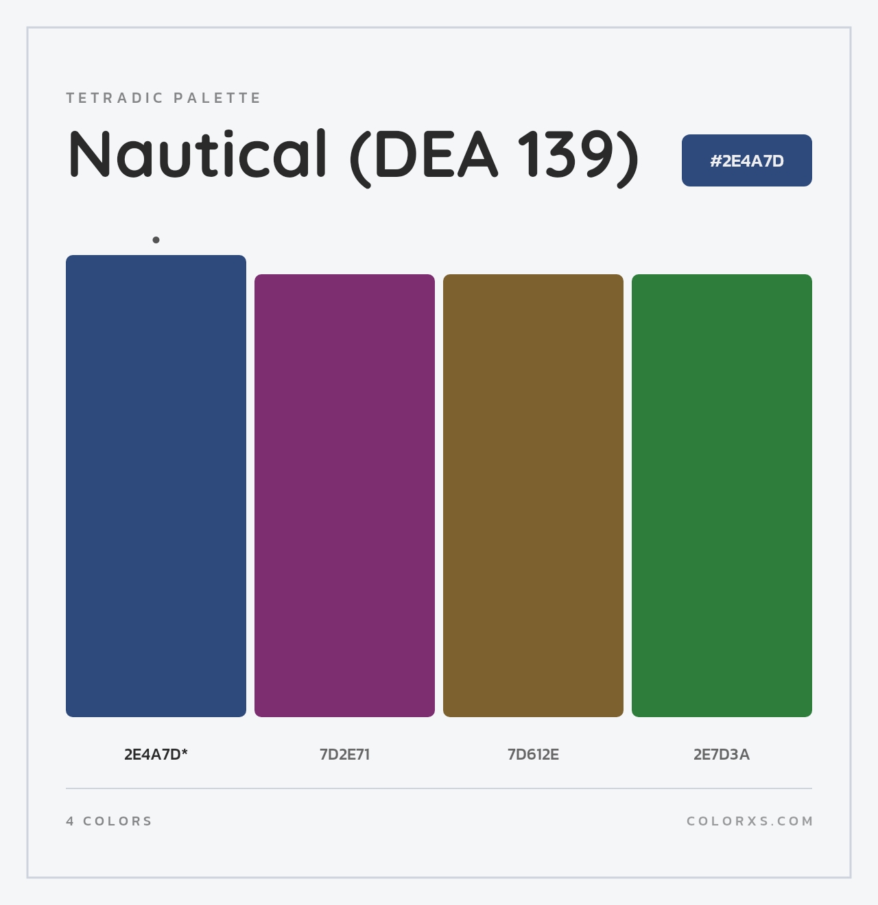 Nautical (DEA 139) - Tetradic Color Palette