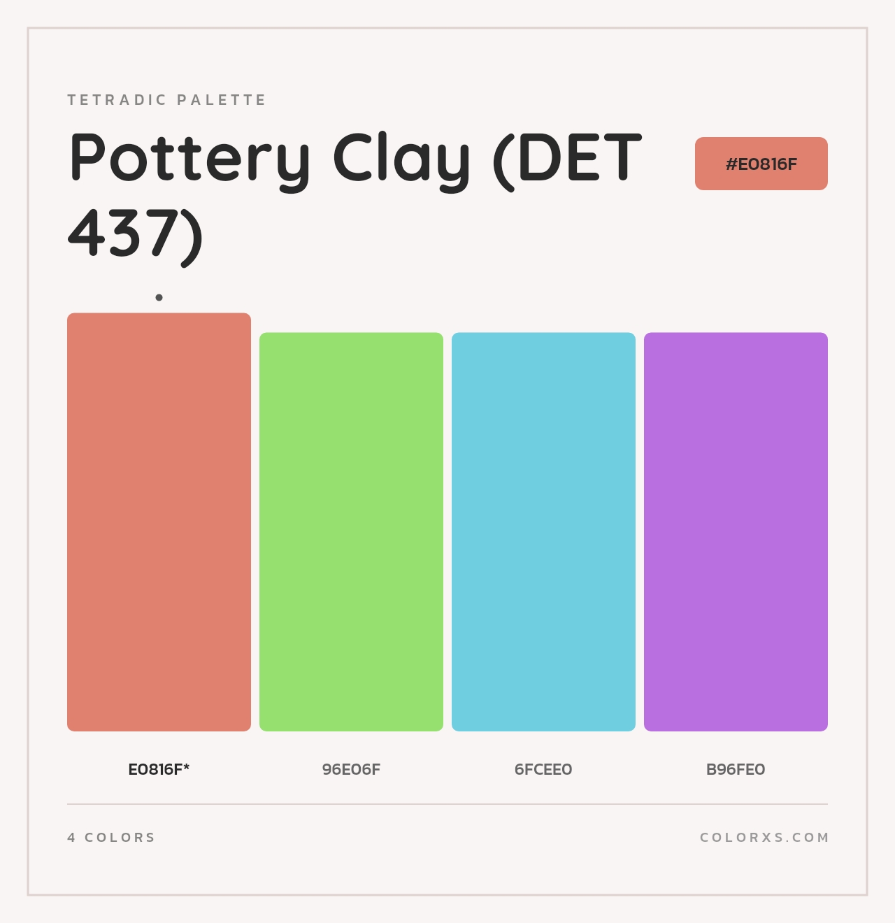 Pottery Clay (DET 437) - Tetradic Color Palette