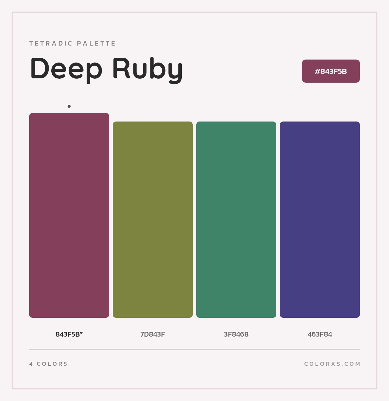 Deep Ruby - Tetradic Color Palette