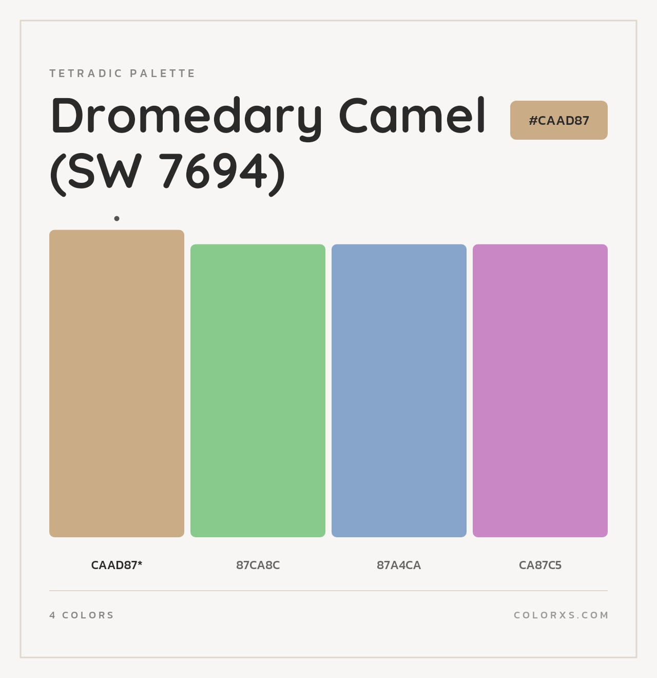 Dromedary Camel (SW 7694) - Tetradic Color Palette