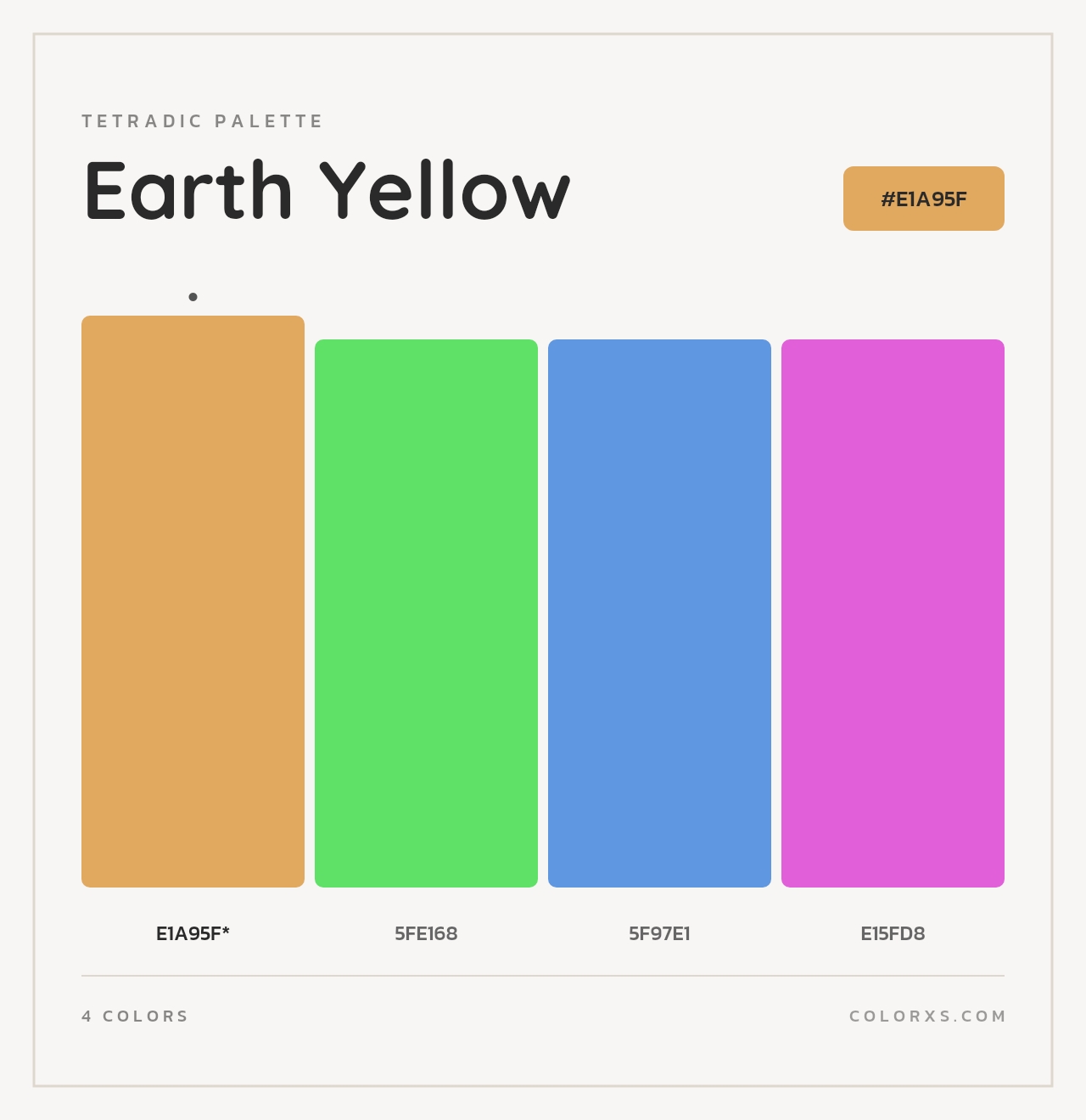 Earth Yellow - Tetradic Color Palette