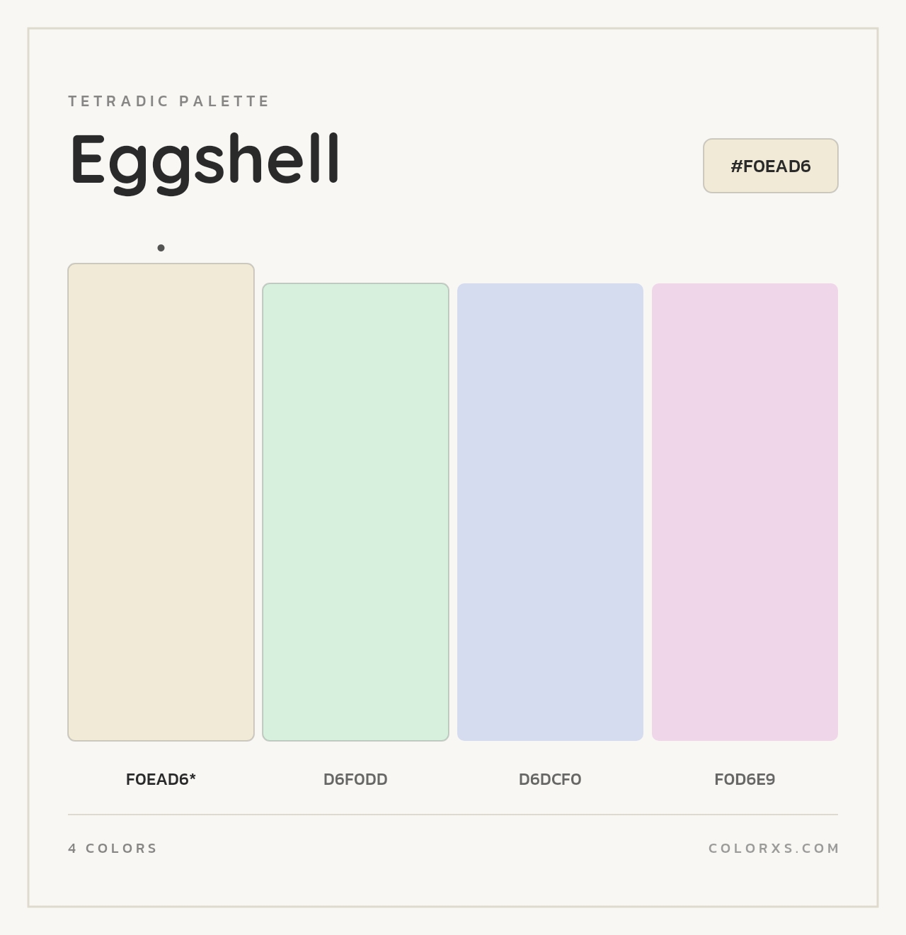 Eggshell - Tetradic Color Palette